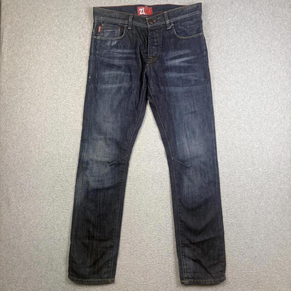 Zara Denim Jeans Men's Size 31 Dark Wash Blue Straight Leg Ankle Jeans